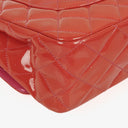 Chanel Jumbo Classic Double Flap Patent Quilted Leather With Silver-tone Hardware