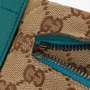 Gucci GG Beige/Turquoise Monogram Canvas Belt Bag