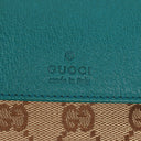 Gucci GG Beige/Turquoise Monogram Canvas Belt Bag