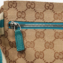 Gucci GG Beige/Turquoise Monogram Canvas Belt Bag