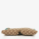 Gucci GG Beige/Turquoise Monogram Canvas Belt Bag