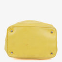 Chanel Yellow Lambskin Bucket Bag With Contrast Stitching And Drawstring, 2005-2006