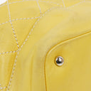 Chanel Yellow Lambskin Bucket Bag With Contrast Stitching And Drawstring, 2005-2006