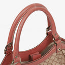 Gucci Beige/Pink Diamante Canvas Sukey Shoulder Hobo Bag