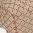 Gucci Beige/Pink Diamante Canvas Sukey Shoulder Hobo Bag