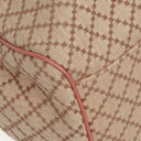 Gucci Beige/Pink Diamante Canvas Sukey Shoulder Hobo Bag