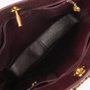 Chanel Burgundy Lambskin Quilted Turnlock Tote Bag