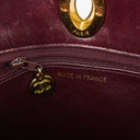 Chanel Burgundy Lambskin Quilted Turnlock Tote Bag