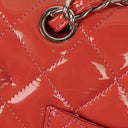 Chanel Jumbo Classic Double Flap Patent Quilted Leather With Silver-tone Hardware