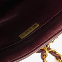 Chanel Burgundy Lambskin Quilted Turnlock Tote Bag