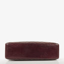 Chanel Burgundy Lambskin Quilted Turnlock Tote Bag