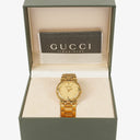 Gucci 9200M Round Gold-Tone Stainless Steel