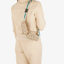 Gucci GG Beige/Turquoise Monogram Canvas Belt Bag