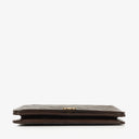 Sac à rabat complet classique Chanel en agneau matelassé marron avec ferrures plaquées or 24 carats