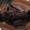 Coach Hampton Brown Pebled Leather Bag