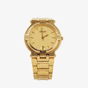 Gucci 9200M Round Gold-Tone Stainless Steel