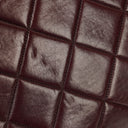 Chanel Burgundy Lambskin Quilted Turnlock Tote Bag