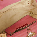Sac cabas trapèze petit Valentino Garavani Rockstud en cuir rose