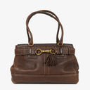 Coach Hampton Brown Pebled Leather Bag