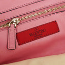 Sac cabas trapèze petit Valentino Garavani Rockstud en cuir rose