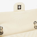 Chanel Chevron Quilted Leather Shoulder Bag With Silver-Tone Hardware