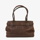 Coach Hampton Brown Pebled Leather Bag
