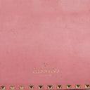 Sac cabas trapèze petit Valentino Garavani Rockstud en cuir rose