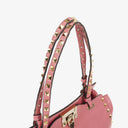 Sac cabas trapèze petit Valentino Garavani Rockstud en cuir rose