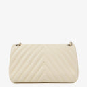 Chanel Chevron Quilted Leather Shoulder Bag With Silver-Tone Hardware