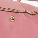 Sac cabas trapèze petit Valentino Garavani Rockstud en cuir rose