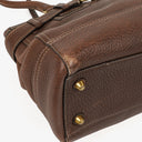 Coach Hampton Brown Pebled Leather Bag