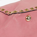 Sac cabas trapèze petit Valentino Garavani Rockstud en cuir rose