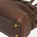 Coach Hampton Brown Pebled Leather Bag
