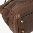 Coach Hampton Brown Pebled Leather Bag