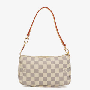 Louis Vuitton Pochette Accessoires Damier Azur Clutch Handbag