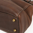 Coach Hampton Brown Pebled Leather Bag