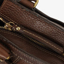 Coach Hampton Brown Pebled Leather Bag
