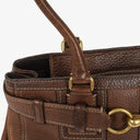 Coach Hampton Brown Pebled Leather Bag