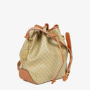 Celine Vintage Macadam Beige Drawstring Bucket Bag