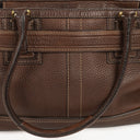 Coach Hampton Brown Pebled Leather Bag