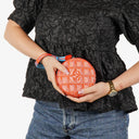 Chanel Red Nylon Round Travel Pouch