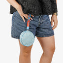 Chanel Nylon Travel Round Blue Pouch