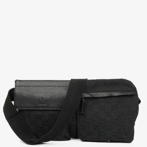 Gucci GG Black Monogram Canvas Belt Bag