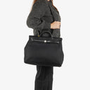 Hermes Herbag Noir Canvas Vache Hunter MM 2 In 1 Bag