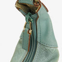 Gucci Suede And Leather Braided Handle Ring Hobo Bag