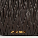 Miu Miu Matelasse Brown Leather Cluch Bag