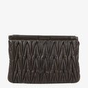 Miu Miu Matelasse Brown Leather Cluch Bag
