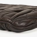Miu Miu Matelasse Brown Leather Cluch Bag