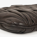 Miu Miu Matelasse Brown Leather Cluch Bag