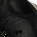 Fendi Black Zucchino Canvas Hobo Bag.